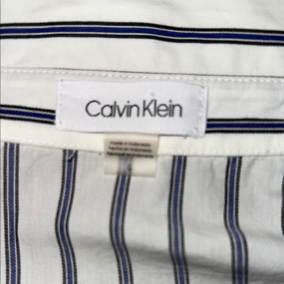 Calvin Klein Maxi Length Striped Shirt Dress Size 6 - Picture 2 of 8